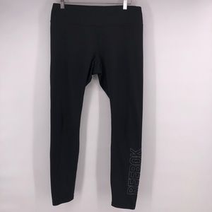 Reebok leggings black size large ankle -E1